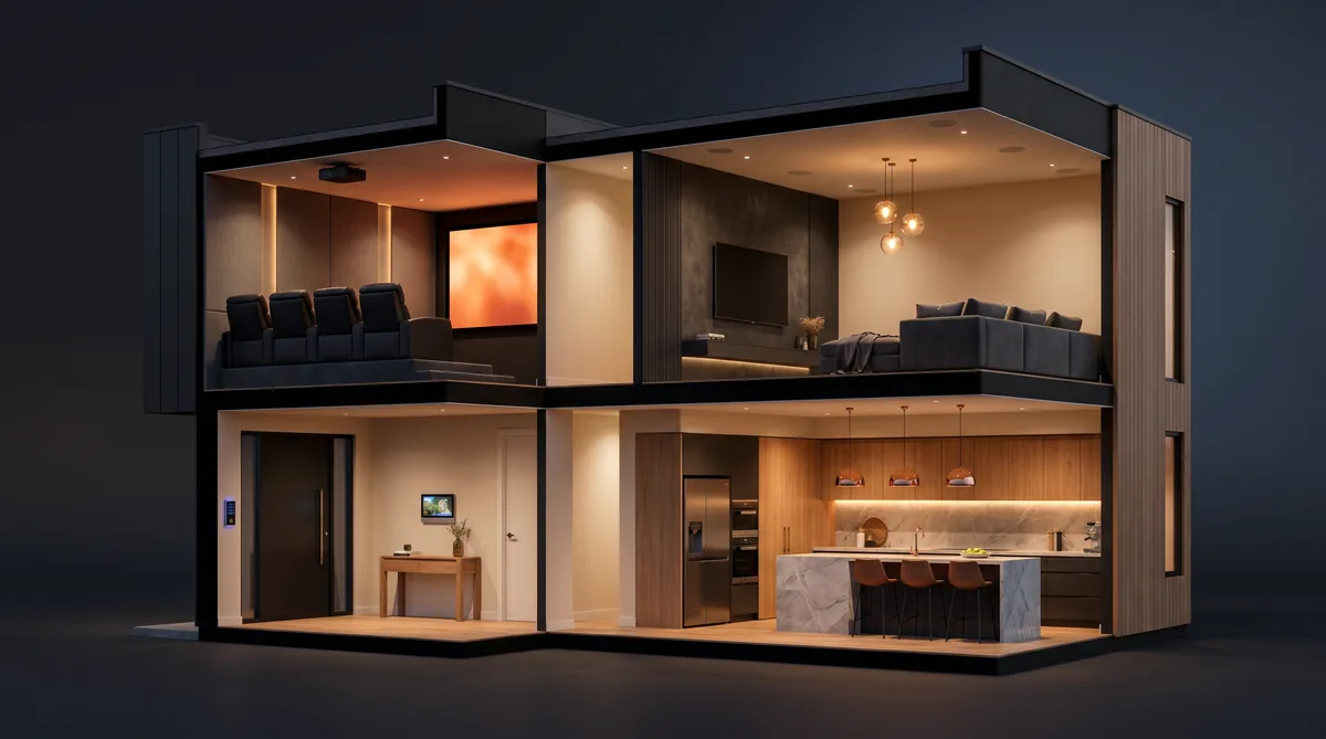 Architectural cross-section of a Palmers smart home