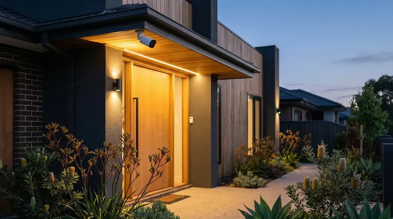 Smart home installation with security cameras and smart lock by Palmers TV Canberra